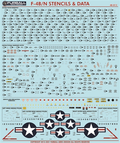 FURBALL 48-013 1/48 F-4B/N stencil