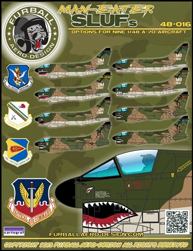 FURBALL 48-016 1/48 USN Nine A-7D Corsair Man-Eaters,Short Little Ugly Fuckers