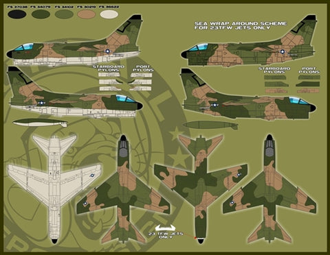 FURBALL 48-016 1/48 USN Nine A-7D Corsair Man-Eaters,Short Little Ugly Fuckers