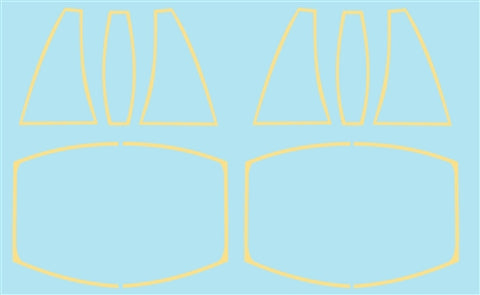 FURBALL 48-017 1/48 A-7D / E Corsair II用 Canopy frame(For Hasegawa)