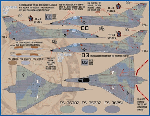 FURBALL 48-020 1/48 F-21A Lion Cabs USN/USMC aggressor