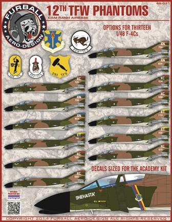 FURBALL 48-031 1/48 12th TFW Phantom、Cam Ranh Air Base