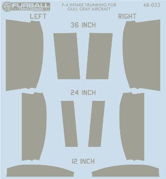 FURBALL 48-033 1/48 F-4 Phantom II, Intake Decal Gull Gray Project Aircraft(For Academy)