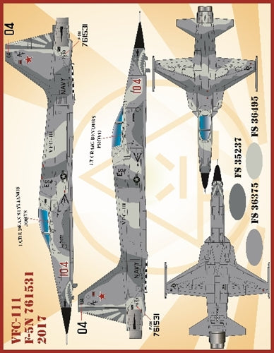 FURBALL 48-065 1/48 USN VFC-111 F-5NF Freedom Fighter, Bandit Sundowners