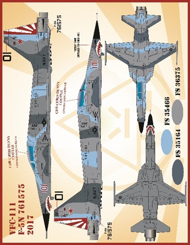 FURBALL 48-065 1/48 USN VFC-111 F-5NF Freedom Fighter, Bandit Sundowners