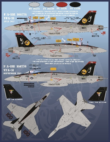 FURBALL 48-066 1/48 USN F/A-18C/E/G Hornet, Carrier Air Wing 8, Operation Innate Resolve 2017