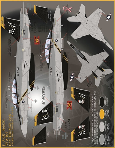 FURBALL 48-067 1/48 F-18F VFA-103 Victory Super Hornet