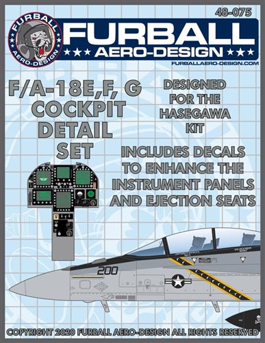FURBALL 48-075 1/48 F/A-18E/F/G Cockpit Detail Set