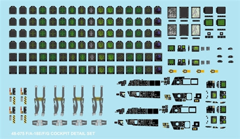 FURBALL 48-075 1/48 F/A-18E/F/G Cockpit Detail Set