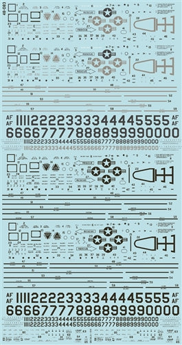 FURBALL 48-083 1/48 F-16 stencil (late model)