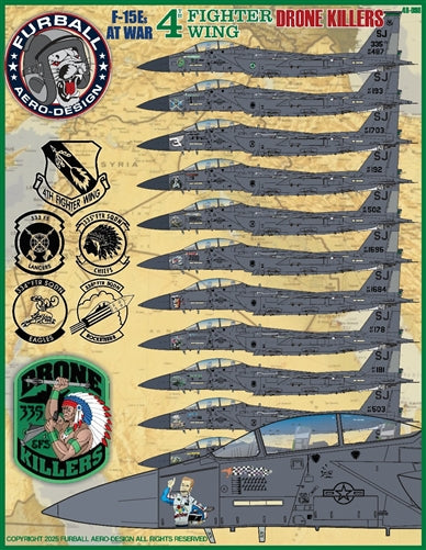 FURBALL 48-098 1/48 F-15E 4th Fighter Wing Drone Killer