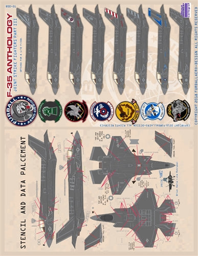 FURBALL 72-008 1/72 F-35 Anthology for F-35 Lightning II, Joint Strike Fighters, Part 3