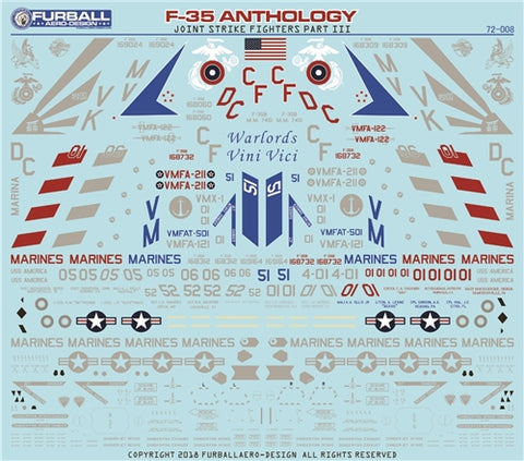 FURBALL 72-008 1/72 F-35 Anthology for F-35 Lightning II, Joint Strike Fighters, Part 3