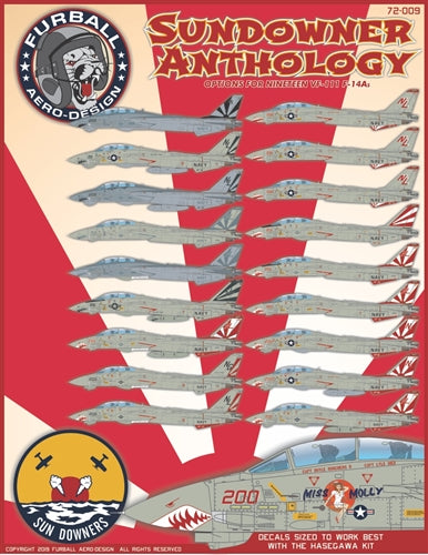 FURBALL 72-009 1/72 USN F-14A Tomcat VF-111 Sundowners Anthology