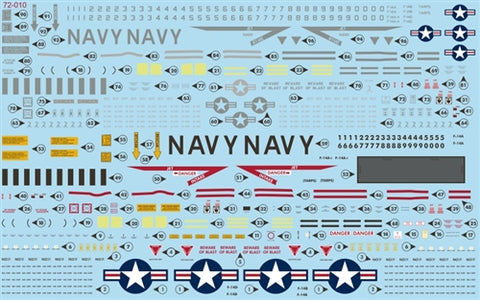 FURBALL 72-010 1/72 USN Stencils and data for the F-14 Tomcat