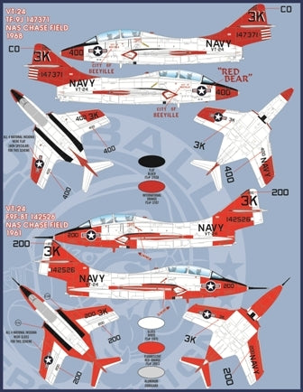 FURBALL FDS-4801 1/48 USN F9F-8T TF-9J Airwing All-Stars: Cougar Trainer CAG