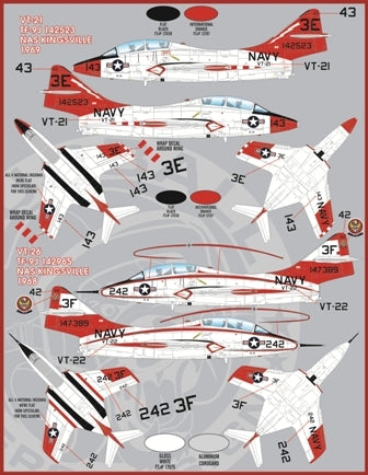 FURBALL FDS-4802 1/48 USN F9F-8T TF-9J Cougar Trainer