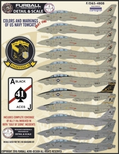FURBALL FDS-4808 1/48 USN F-14 Tomcat Colors & Markings, Part 1