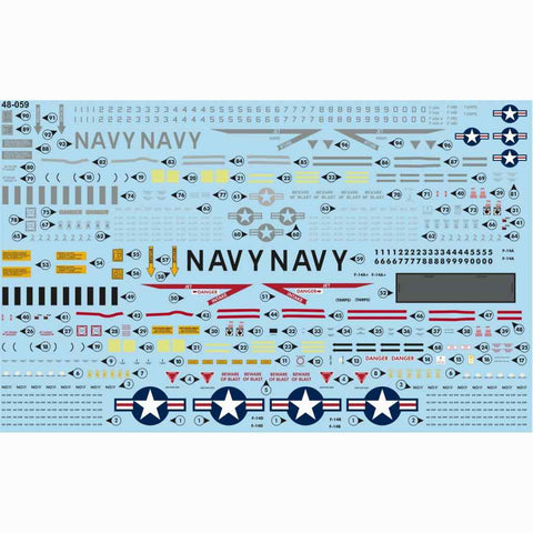 FURBALL FDS-4812 1/48 USN F-14 Tomcat Colors & Markings, Part 4(For Tamiya)