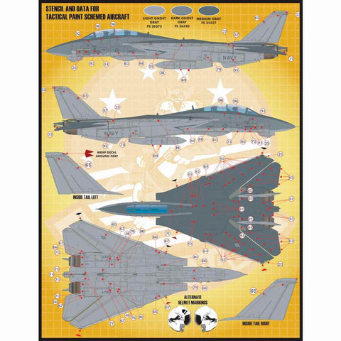 FURBALL FDS-4812 1/48 USN F-14 Tomcat Colors & Markings, Part 4(For Tamiya)