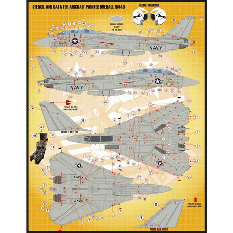 FURBALL FDS-4812 1/48 USN F-14 Tomcat Colors & Markings, Part 4(For Tamiya)