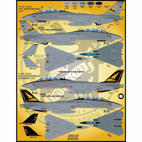FURBALL FDS-4812 1/48 USN F-14 Tomcat Colors & Markings, Part 4(For Tamiya)