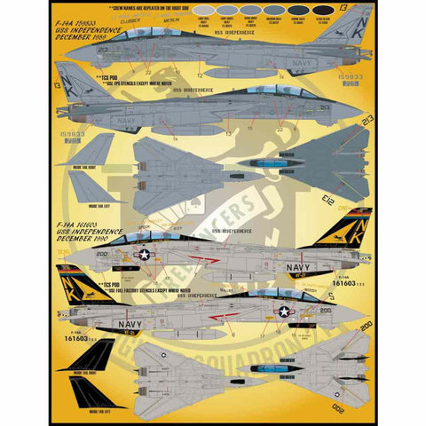 FURBALL FDS-4812 1/48 USN F-14 Tomcat Colors & Markings, Part 4(For Tamiya)