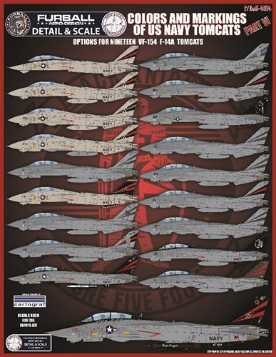 FURBALL FDS-4814 1/48 USN VF-154, F-14A Tomcat, Black Knights Colors & Markings, Part 6