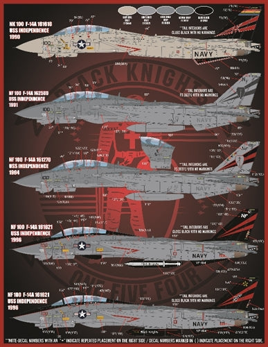 FURBALL FDS-4814 1/48 USN VF-154, F-14A Tomcat, Black Knights Colors & Markings, Part 6