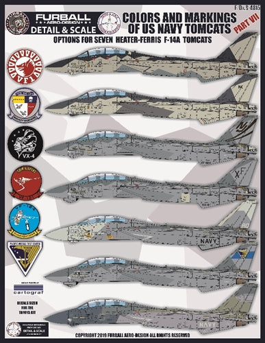FURBALL FDS-4815 1/48 USN F-14 Tomcat Colors & Markings, Part 7