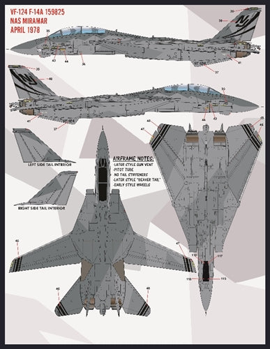 FURBALL FDS-4815 1/48 USN F-14 Tomcat Colors & Markings, Part 7