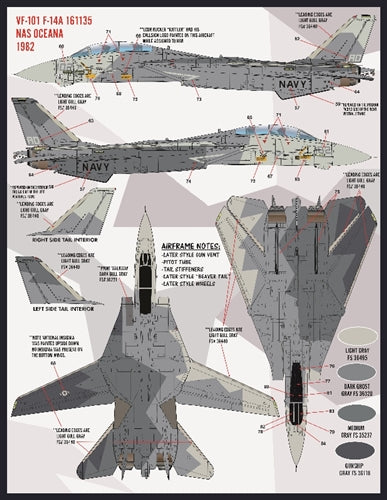FURBALL FDS-4815 1/48 USN F-14 Tomcat Colors & Markings, Part 7