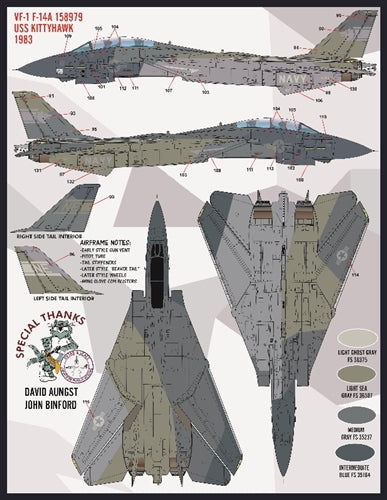 FURBALL FDS-4815 1/48 USN F-14 Tomcat Colors & Markings, Part 7