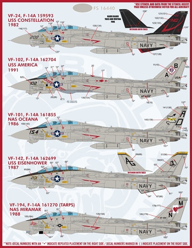 FURBALL FDS-4816 1/48 USN F-14 Tomcat Colors & Markings, Part 8