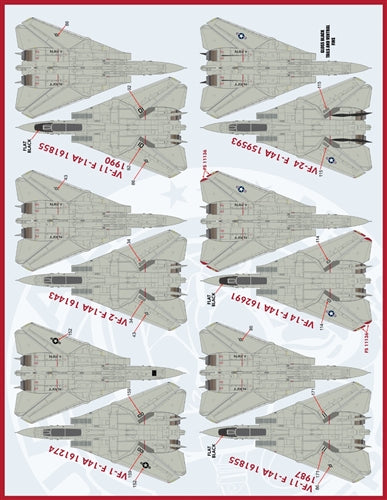 FURBALL FDS-4816 1/48 USN F-14 Tomcat Colors & Markings, Part 8