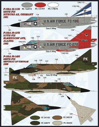 FURBALL FDS-4817 1/48 USAF F-102A Delta Dagger - Color & Markings