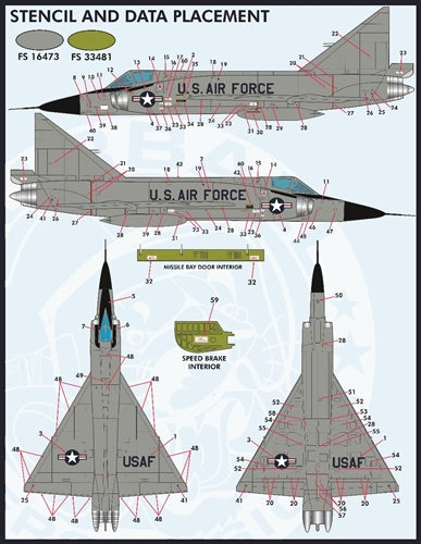 FURBALL FDS-4817 1/48 USAF F-102A Delta Dagger - Color & Markings