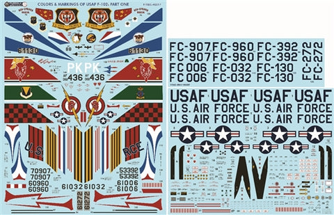 FURBALL FDS-4817 1/48 USAF F-102A Delta Dagger - Color & Markings