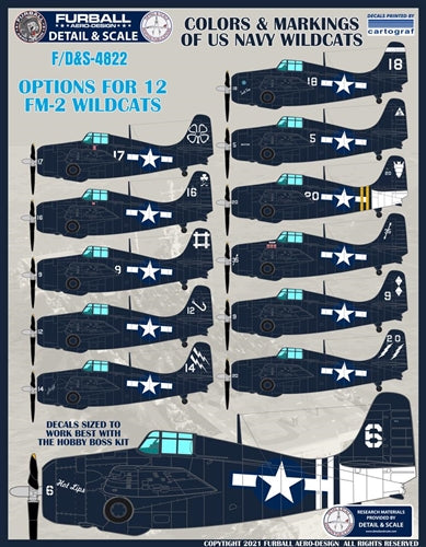FURBALL F/D&S-4822 1/48 Color and markings of the FM-2 Wildcat