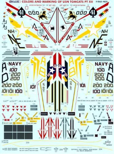 FURBALL FDS-4825 1/48 Tomcat Colors Markings Part XII