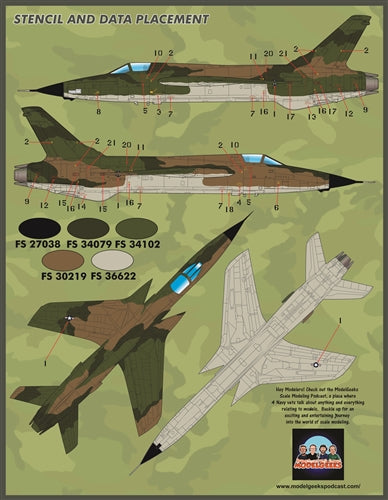 FURBALL FDS-4826 1/48 F-105s Thunderchief Colors and Markings Part I
