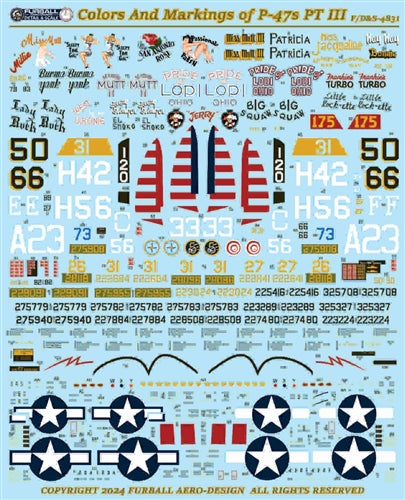 FURBALL F/D&S-4831 1/48 P-47 Coloring and Markings Part 3