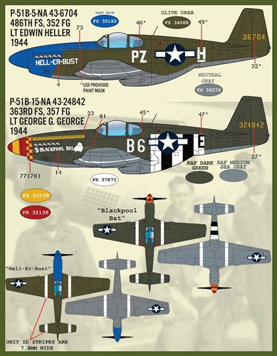 FURBALL F/D&S-4834 1/48 P-51B/C Coloring and Markings Part 1