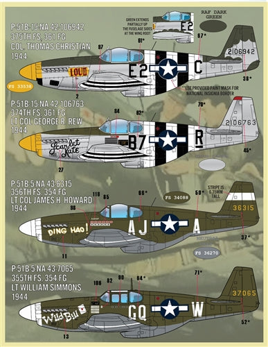 FURBALL F/D&S-4835 1/48 P-51B/C Coloring and Markings Part 2