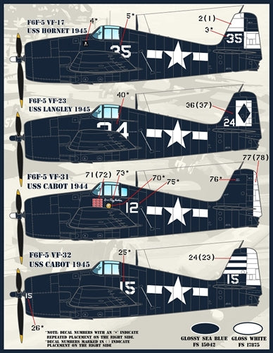 FURBALL F/D&S-7204 1/72 Color & Markings of the F6F-5 Hellcat Part 1