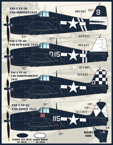 FURBALL F/D&S-7204 1/72 Color & Markings of the F6F-5 Hellcat Part 1