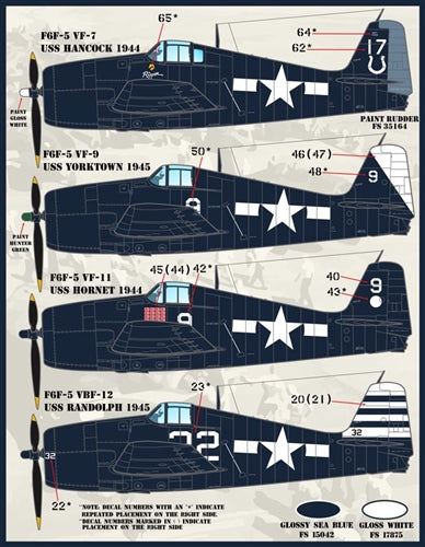 FURBALL F/D&S-7205 1/72 Color & Markings of the F6F-5 Hellcat Part 2