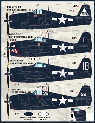 FURBALL F/D&S-7205 1/72 Color & Markings of the F6F-5 Hellcat Part 2