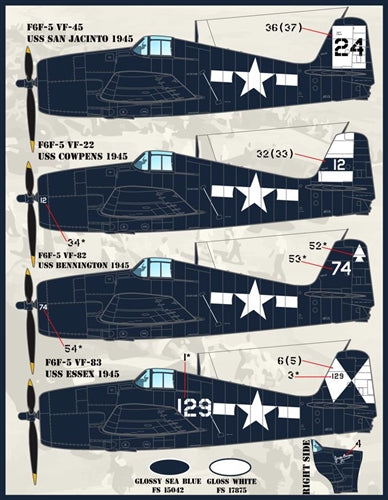 FURBALL F/D&S-7205 1/72 Color & Markings of the F6F-5 Hellcat Part 2