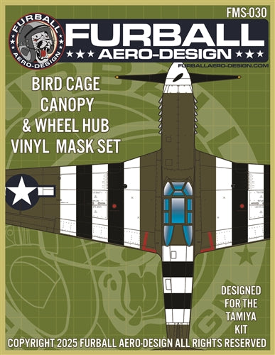 FURBALL FMS-030 1/48 P-51B Vinyl Mask Set (For Tamiya)